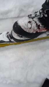 Broken cross country ski boot, Torne river, Arctic Sweden